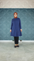 PYS Tunik Cift Dugme Indigo