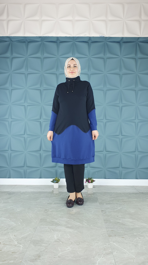 PYS Tunik Dalga Indigo